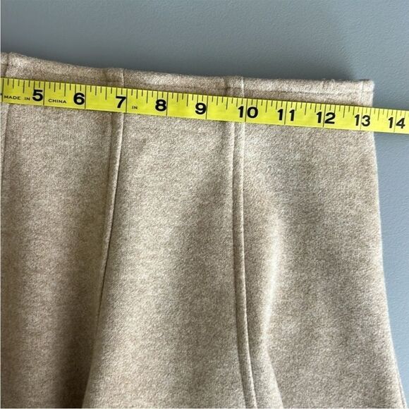 NWT OGL CashSoft High Waisted Flare Hem Mini Skirt - Heather Oatmeal Size S - Picture 6 of 10
